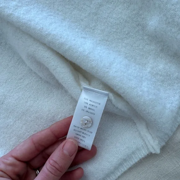 CJLA Ellie ivory White Button-Up Sweater cardigan - Picture 4 of 7